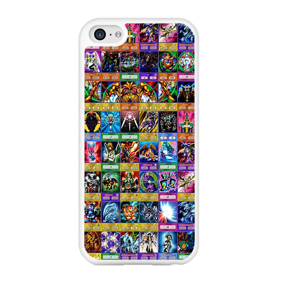 Yu-Gi-Oh Cards Collage iPhone 5 | 5s Case-Rubber / White (2D Case)-Xtracase