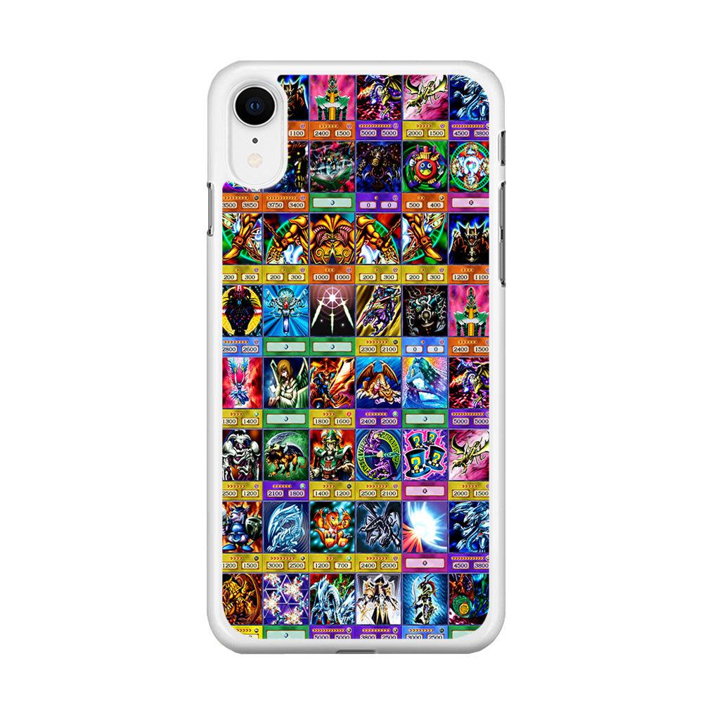 Yu-Gi-Oh Cards Collage iPhone XR Case-Rubber / White (2D Case)-Xtracase