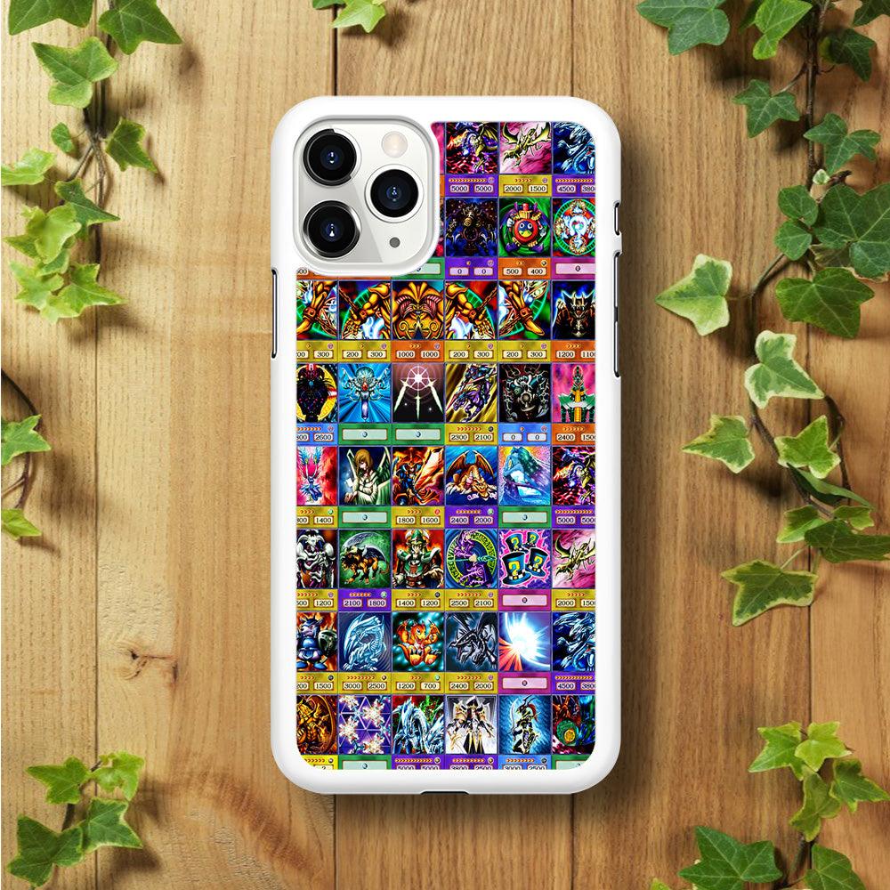 Yu-Gi-Oh Cards Collage iPhone 11 Pro Case-Rubber / White (2D Case)-Xtracase