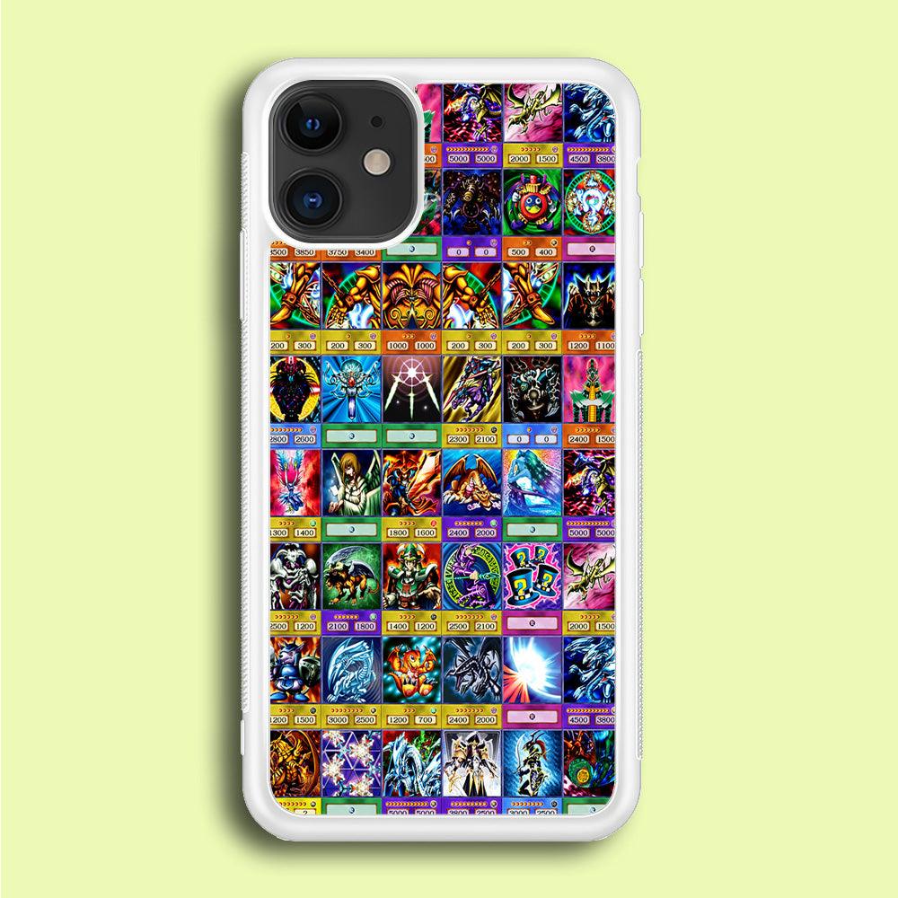 Yu-Gi-Oh Cards Collage iPhone 12 Case-Rubber / White (2D Case)-Xtracase