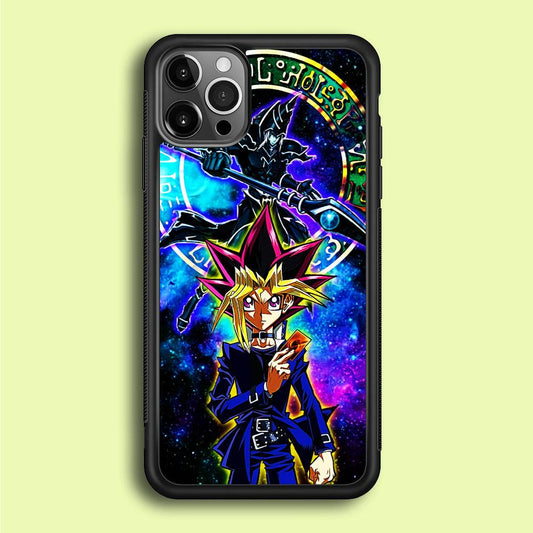 Yu-Gi-Oh Yugi Muto Art iPhone 12 Pro Max Case-Rubber / Black (2D Case)-Xtracase
