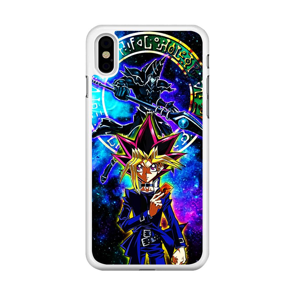 Yu-Gi-Oh Yugi Muto Art iPhone X Case-Rubber / White (2D Case)-Xtracase
