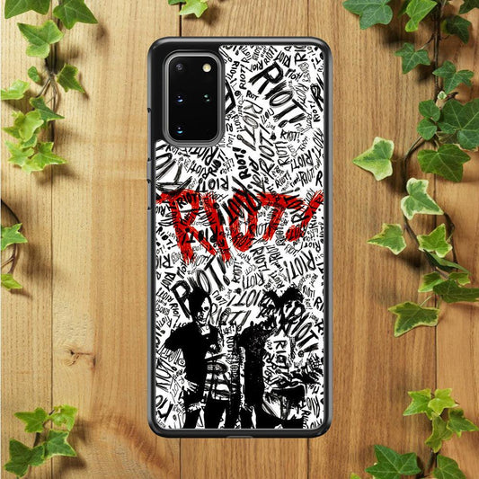Paramore Riot! Samsung Galaxy S20 Plus Case-Rubber / White (2D Case)-Xtracase